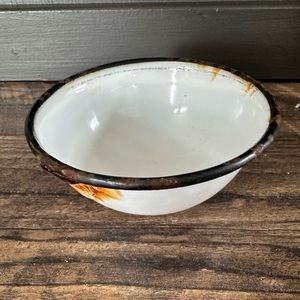 Vintage enamelware ladle.